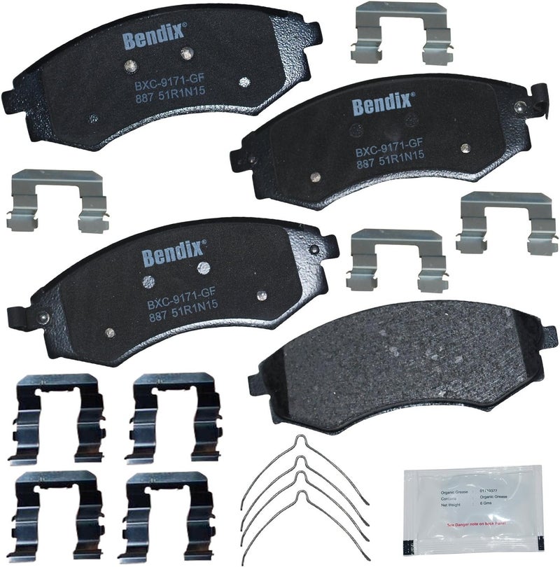 Bendix Priority1 CFC887 Ceramic Front Brake Pads for Hyundai Elantra 2006-2005, Tiburon 2001, Kia Magentis 2002-2001, Optima 2002-2001 - Image 1